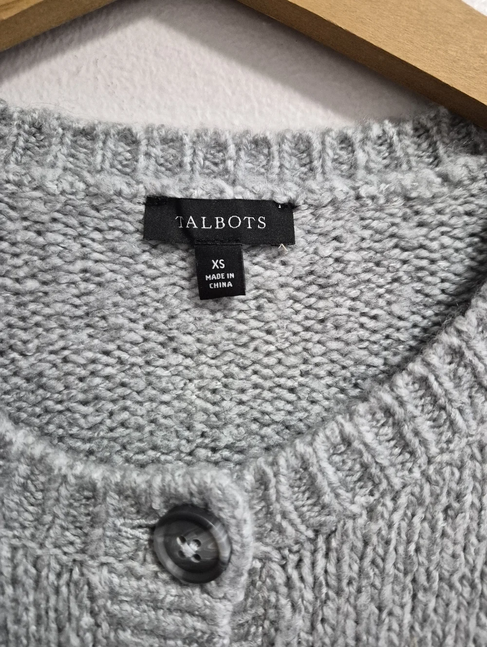 Talbots Cardinals Winter Snow Birch Cardigan Sweater Size XS - Picture 3 of 6